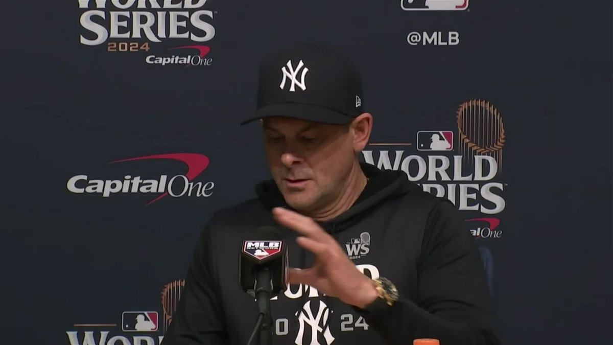 "Just taking the left-on-left matchup there. No, I didn't deliberate long" - Aaron Boone on intentionally walking Mookie Betts to pitch to Freddie Freeman