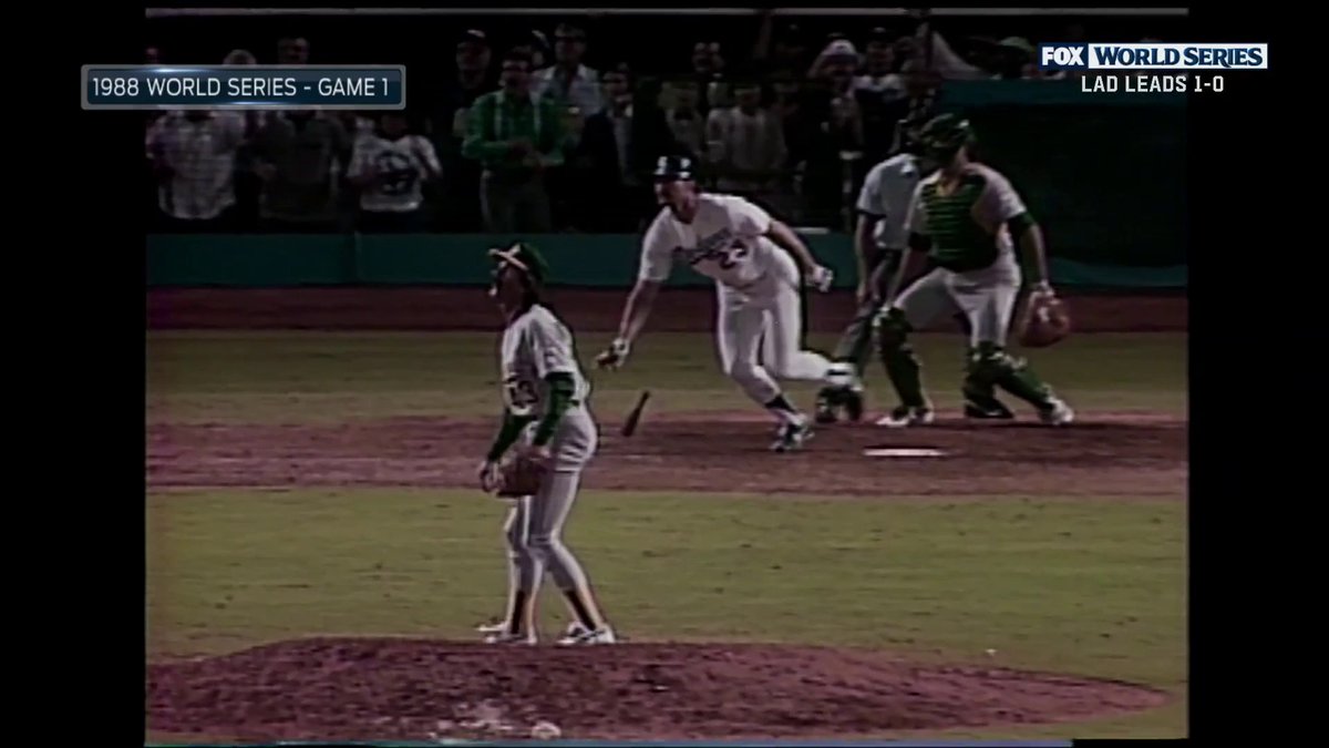 Feels like a good time to show Kirk Gibson's walk-off home run in Game 1 of the 1988 World Series