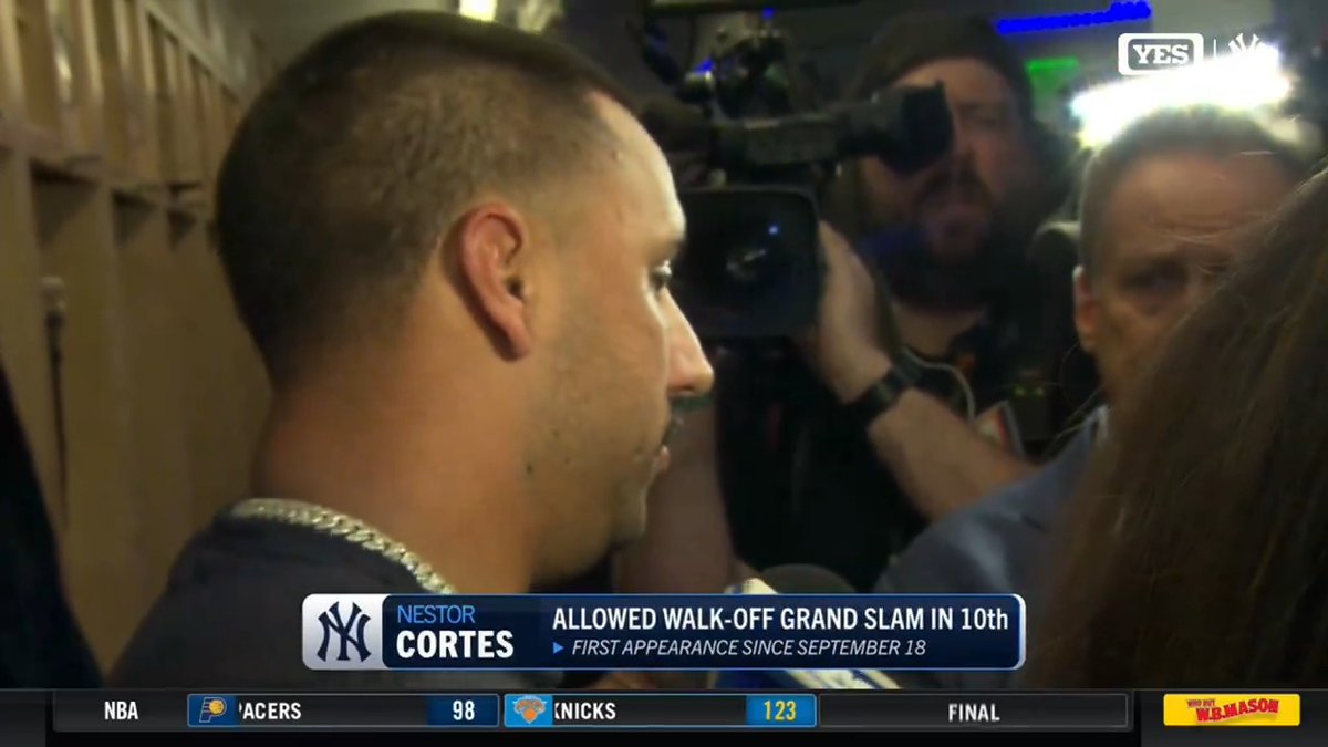 I got Shohei Ohtani out on a fastball up that I commanded real well. Tried to do the same to Freddie Freeman and left it a little down. - Nestor Cortes on his pitch to Freddie Freeman
