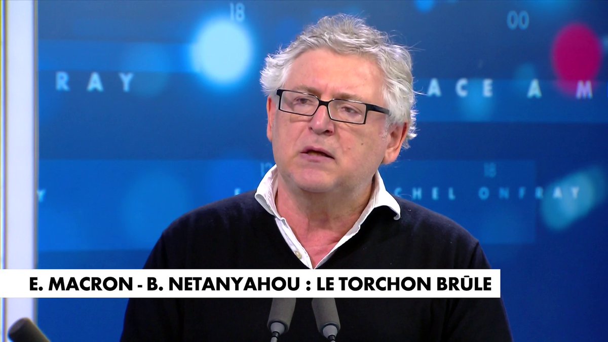 Michel Onfray analyse les difficiles relations entre Benjamin Netanyahou et Emmanuel Macron : «L’emploi du mot "barbarie" est inadmissible de la part d’Emmanuel Macron», dans #FaceàOnfray