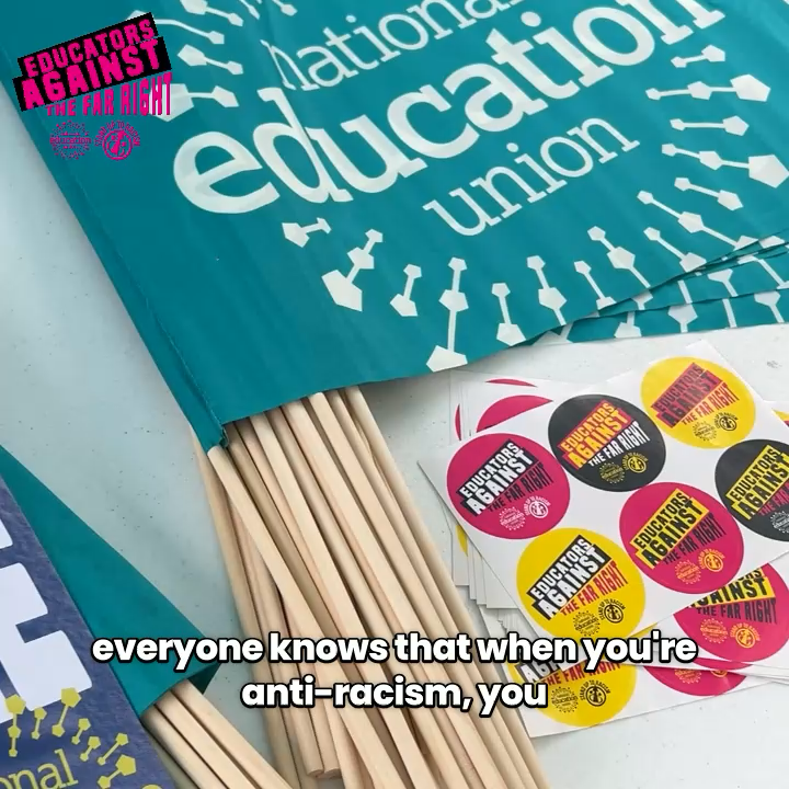 Our members know that education will beat fascism. The NEU turned up on force today to tell the far right that they are not welcome here. Our members are united against hate.