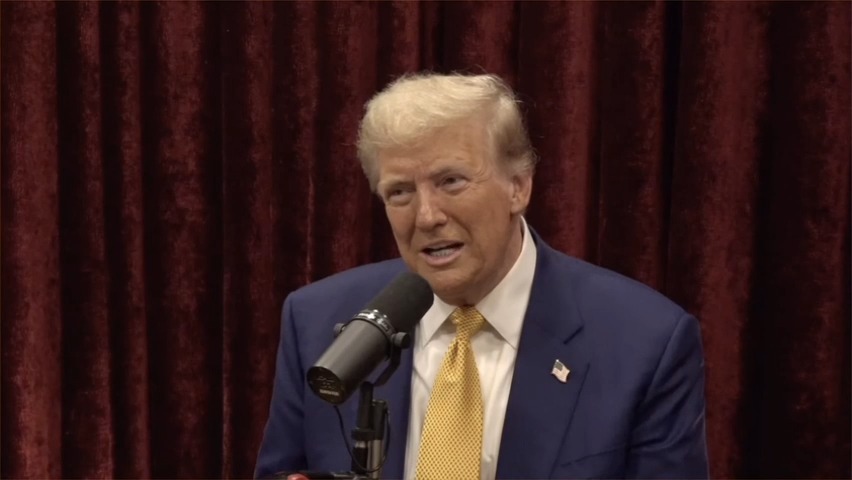 Trump: *rambling nonsense* Rogan: Your weave is getting wide Trump: B-b-but wait, one second
