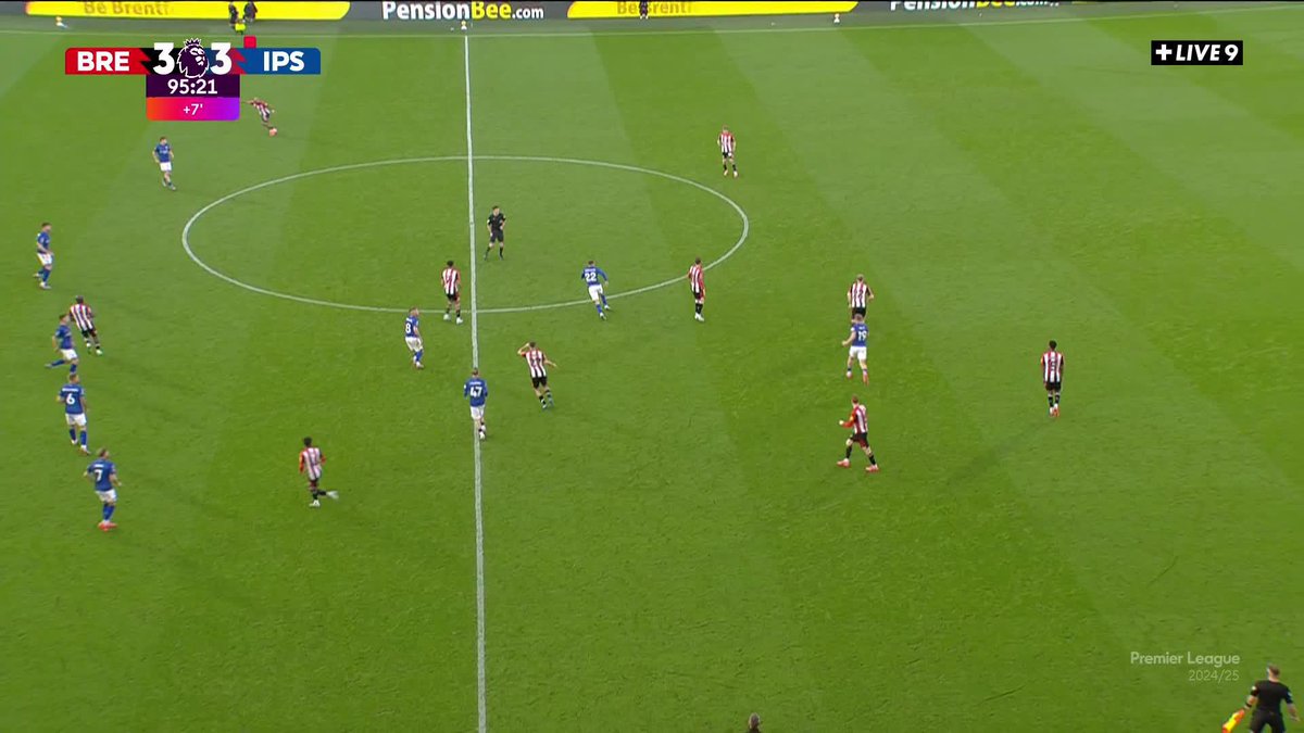 LA PREMIER LEAGUE EST COMPLÈTEMENT FOLLE !! 😱😱 Brentford arrache la victoire à la 96ème minute face à Ipsiwch avec ce but de Bryan Mbeumo 🤯 #BREIPS | #PremierLeague