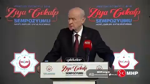 Hep söyledim, yine söylüyorum: Türk’üz, Türk’çüyüz, kaynağını Türk-İslam ülküsünde bulmuş Türk milliyetçileriyiz.