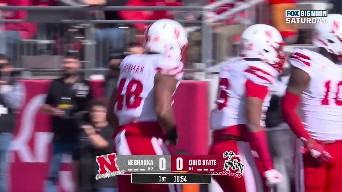 TURNOVER ON DOWNS 🔥 Nebraska Football with a huge 4th down stop ❌