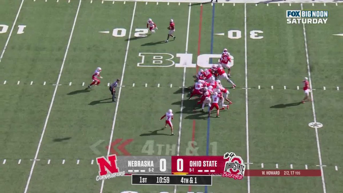 Stuffed 😤 Nebraska Football stops No. 4 Ohio State on 4th down. #B1GFootball on FOX College Football 📺