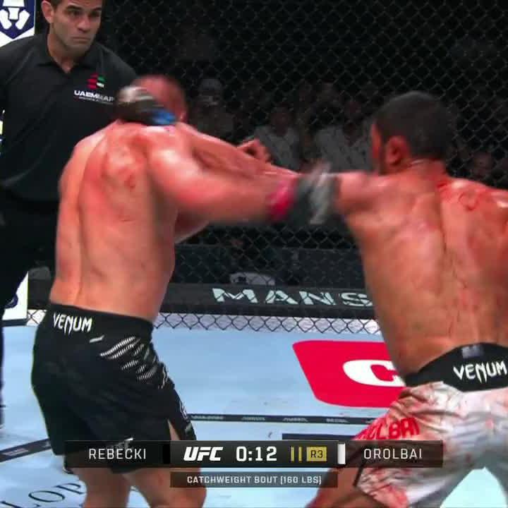 WHAT A FIGHT ‼️ Myktybek Orolbai and Mateusz Rebecki did not disappoint 👊 #UFC308