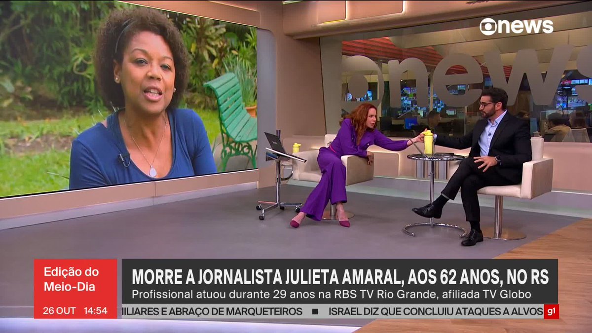 O corpo da jornalista Julieta Amaral, de 62 anos, é velado na cidade de Rio Grande (RS), neste sábado (26). Emocionado, marcelocosme relembrou a amizade com Julieta e a importância que a jornalista teve para a carreira dele. “A gente se despede de uma pessoa muito importante”. ➡ Assista à #GloboNews: #EdiçãoMeioDia
