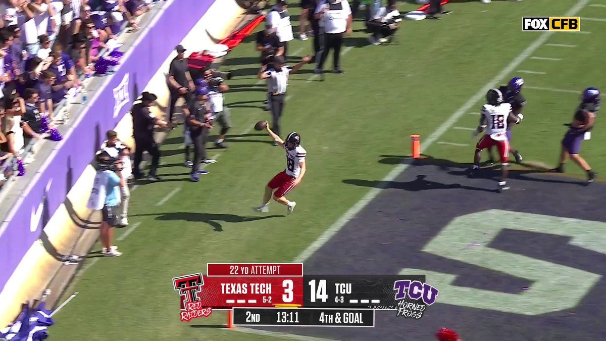 FAKE FIELD GOAL FOR THE TOUCHDOWN 🤯😱 Texas Tech Football with a beauty of a fake 🔥