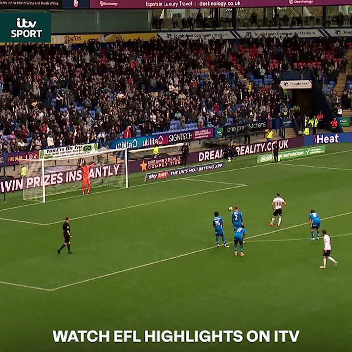 Absolute CHAOS in the 99th-minute 😅 Bolton snatched three points with the last kick of the game as Klaidi Lolos crashed into the net and brought the ball with him! EFL | Bolton Wanderers