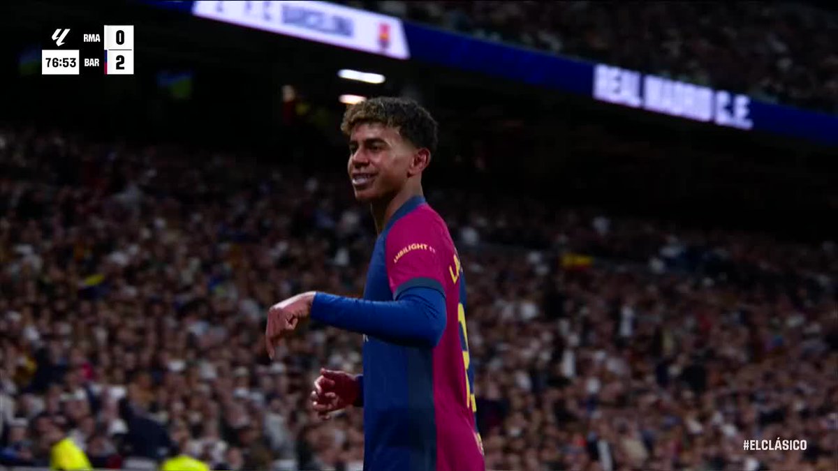 Humiliating them 𝐚𝐧𝐝 dancing at the Bernabéu 💀 (via FC Barcelona)