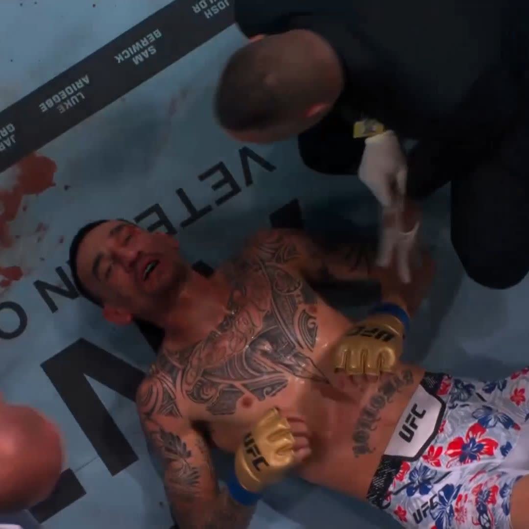 Dustin Poirier, Justin Gaethje, Conor McGregor et aucun combattant n’ont réussi à éteindre Max Holloway. Ilia Topuria l’a fait ! Il a du béton armé à la place des poings #UFC308