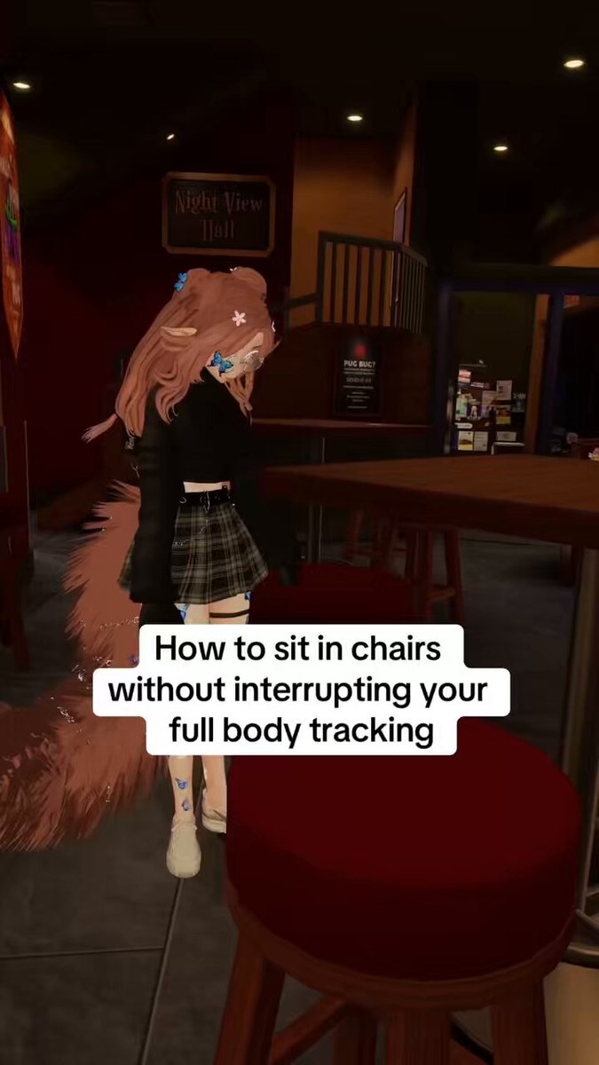 How to sit in chairs without interrupting your full body tracking #vrchat #avatartips Roseemary