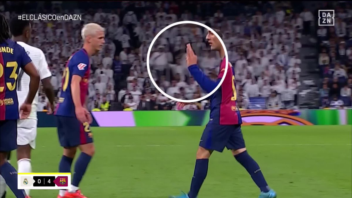 ¡CUATRO! ¡CUATRO! El recado de Gavi a Vinicius tras su encontronazo #ELCLASICOenDAZN ⚽