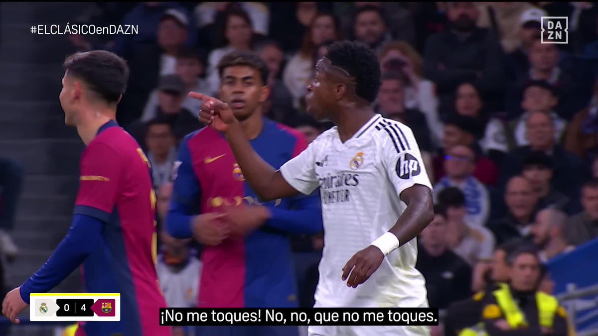 "No me toques. Que no me toques" El pique entre Casadó y Vinícius 🔥 #ELCLASICOenDAZN ⚽