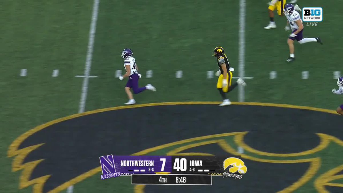 That's a 72 yard punt return and touchdown for Northwestern Football's Drew Wagner 😎 #B1GFootball on Big Ten Network 📺