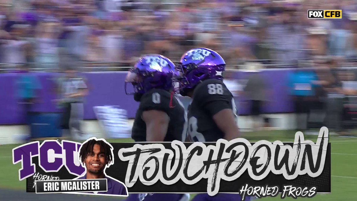 ERIC MCALISTER TO THE HOUSE TCU Football takes the lead with 5 minutes left to play! 😤