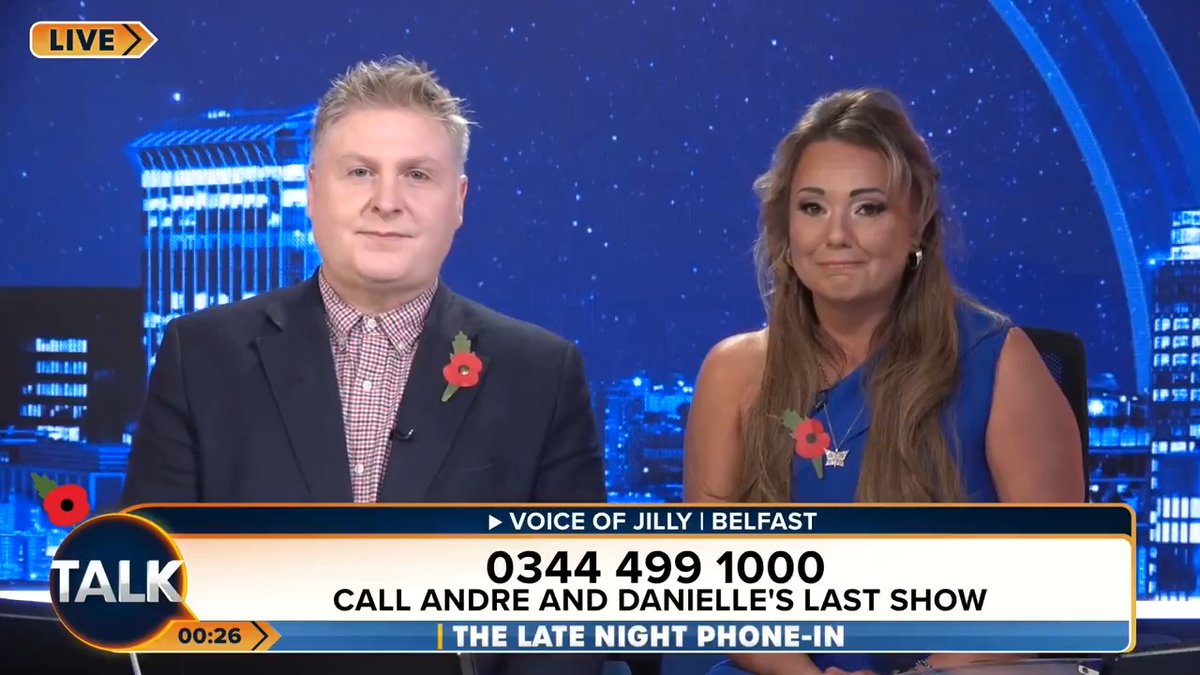 Jilly from Belfast pays tribute to Danielle on her final show. "Everyone keeps making me cry!" André Walker Danielle Nicholls
