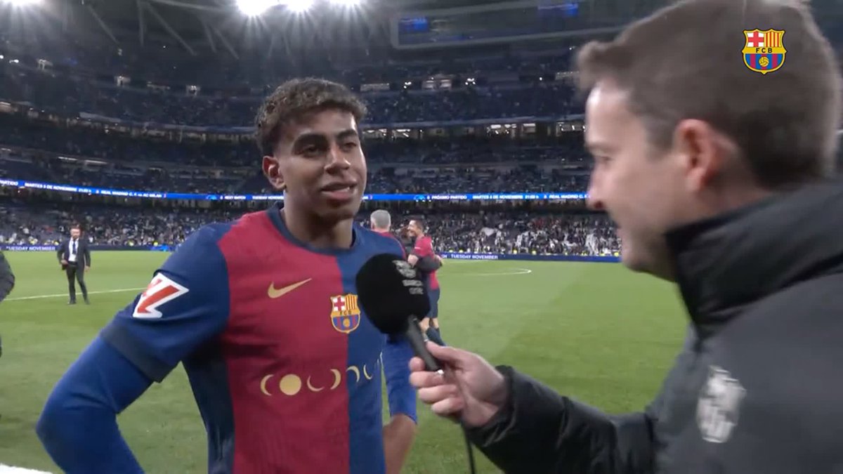 🎙️ LAMINE YAMAL: "Fantastic game from the whole team." #ElClásico