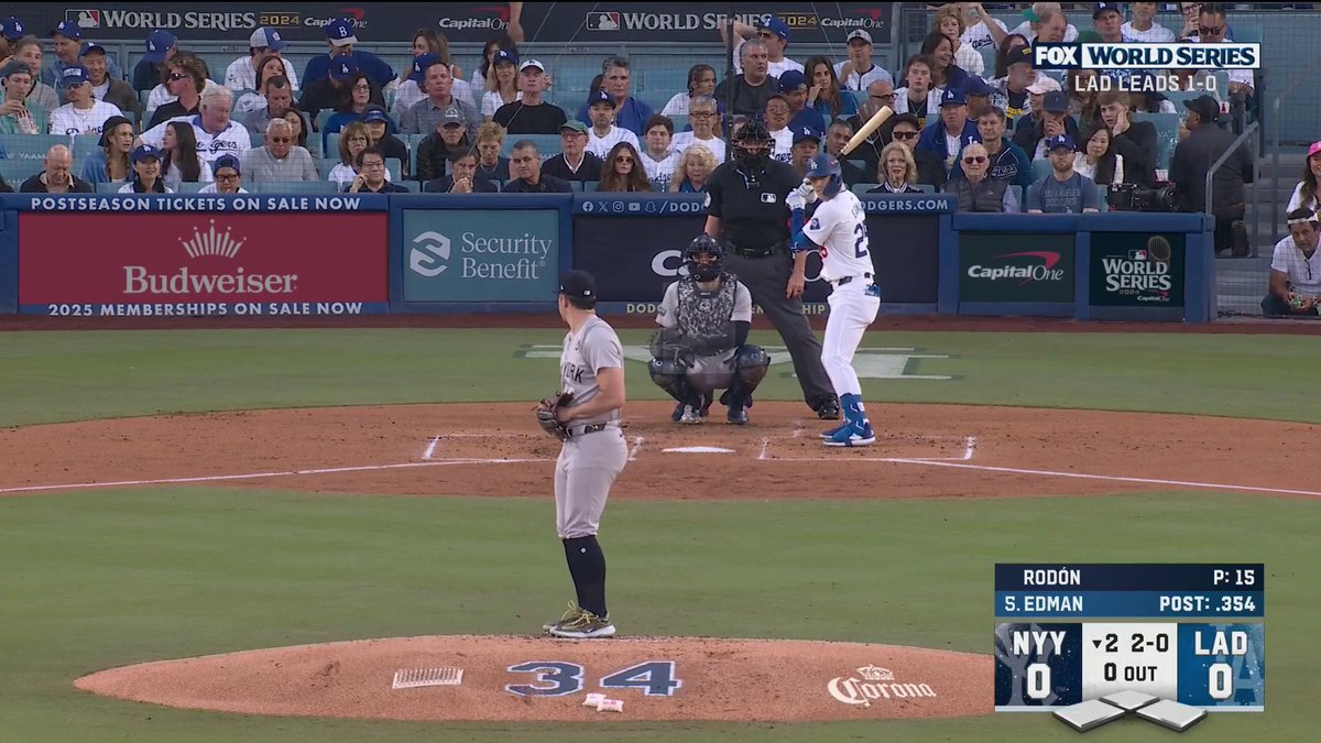 "Tommy Edman strikes again!!" Los Angeles Dodgers take a 1-0 lead! 📺: FOX