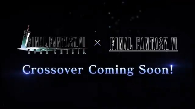 Crossover Coming Soon #FF7EC x FINAL FANTASY VI October 30 7:00 PM PDT A crossover with FINAL FANTASY VI is coming soon! Check out this crossover video! #FF6 #FF7EverCrisis