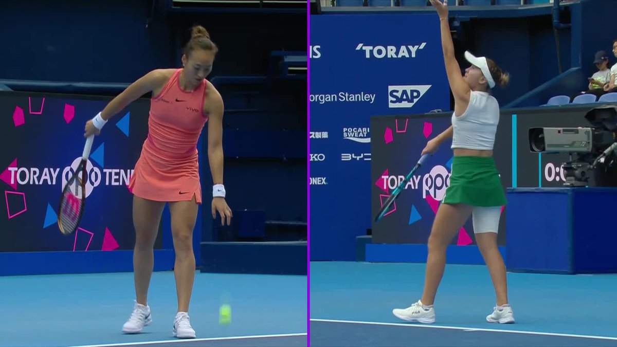 Choose your fighter 👾 Zheng Qinwen and Sofia Kenin have gotten play underway in Tokyo. Who will take home the last WTA 500 title of the season?