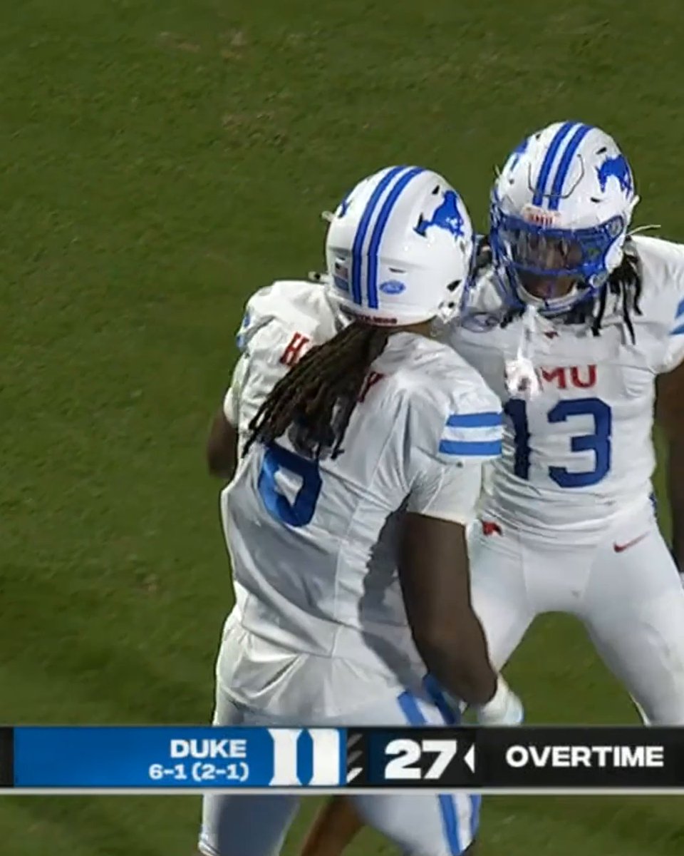 THE ENDING TO SMU-DUKE WAS WILD 😳🍿 No. 22 SMU Football is leaving Durham with a W!