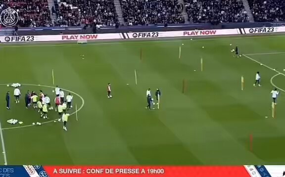 L’entraînement au Parc avant le match contre l’OM c’était quand même pas mal… Paris Saint-Germain
