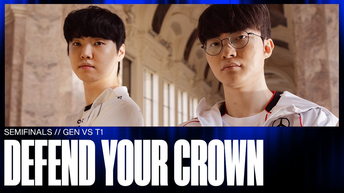 THE BELIEVER AND THE GOD. Gen.G Esports and T1 LoL face off today for a chance to win the ultimate crown in London. #Worlds2024