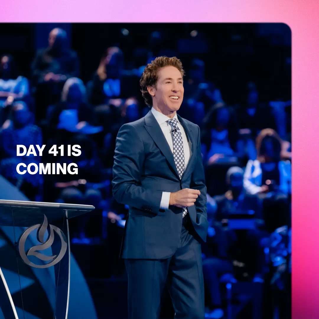 We don’t like the trials, they're uncomfortable, but that forty days is positioning you for greater things. God knows the end from the beginning. You have to go through it to get to it. Tune into Joel’s new message today! "Day Forty-One Is Coming"