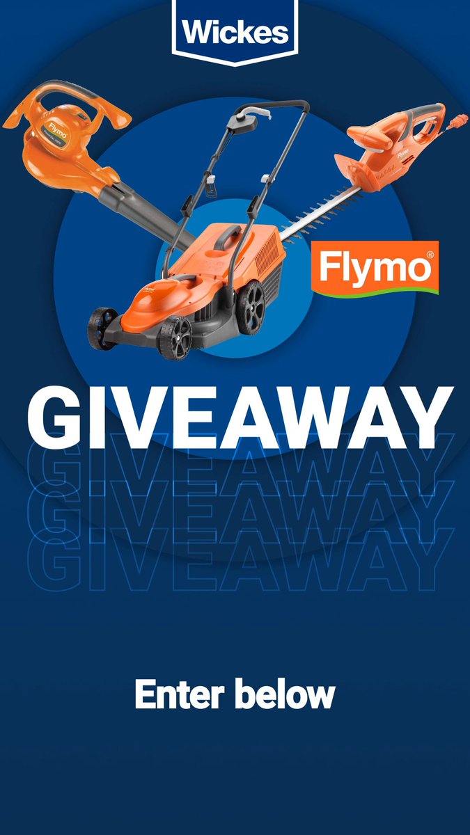 WIN a Flymo Gardening tools bundle! Streamline your garden clean-up with a Flymo Lawn Mower, Leaf Blower and Hedge Trimmer. To enter: 1. Follow @wickes 2. Like this post 3. Tag someone you know who would love this prize Good luck! 🍀