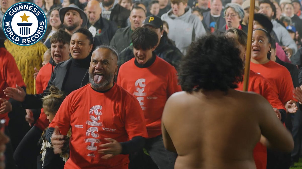 The largest Haka was achieved by 6,467 people at an event organised by Raukatauri Music Therapy Trust at Eden Park, Auckland, New Zealand 👏