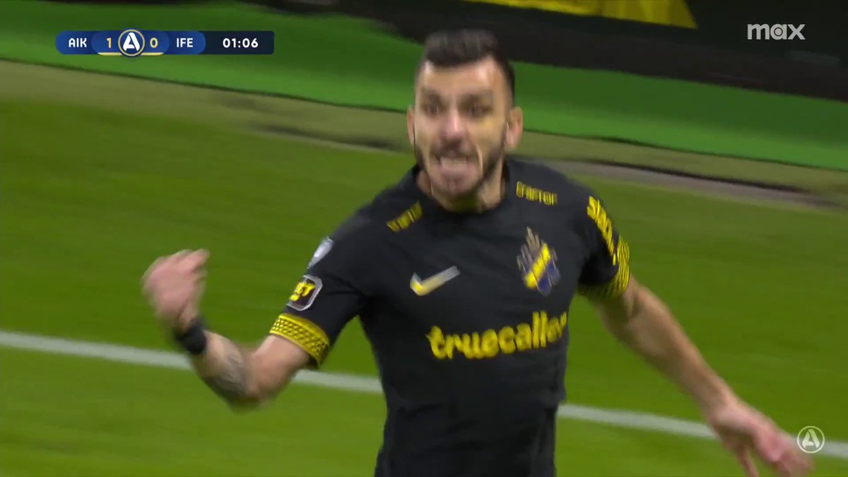 Ioannis Pittas! Drömstart för AIK ⚫ 📲 Se matchen på Max