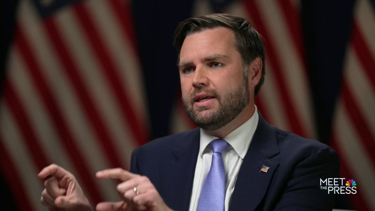 WATCH: Donald Trump on Friday floated the idea of getting rid of the federal income tax. On #MTP, JD Vance says it was an “aspirational goal,” not a proposal. “Is it on the table with the Democratic Congress that we have? I don't think that's realistic.”