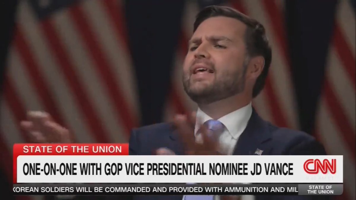 Tapper: Trump said he going to use the military to go after 'the enemy within,' which is the American people Vance: He did not say that Jake! Show me the quote! Tapper: *reads a Trump quote from two days ago*
