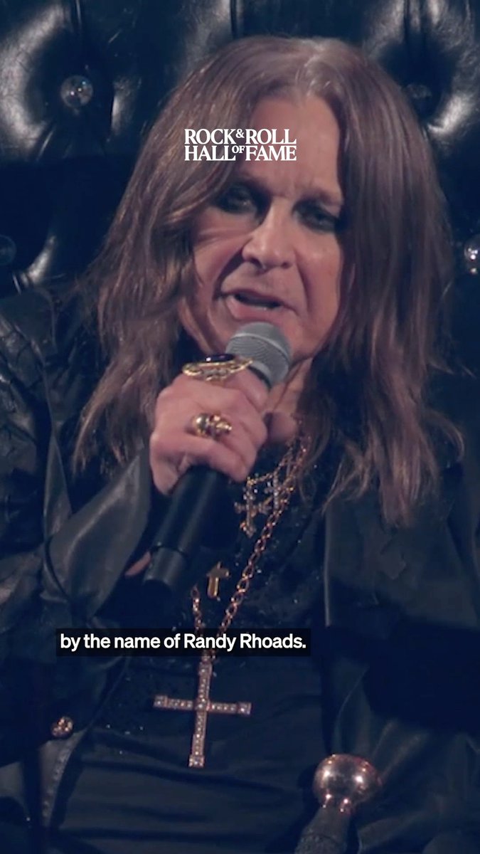 "If I hadn't met Randy Rhoads, I don't think I would be sitting here now." - @ozzyosbourne Hear Ozzy's full acceptance from the 2024 Rock & Roll Hall of Fame Induction Ceremony, now streaming on @Disneyplus.
