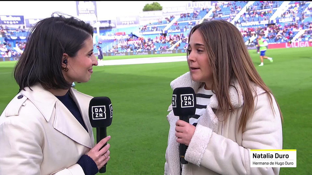 "Somos del Getafe, pero hoy vamos con mi hermano" ❤️ "Bordalás ha sido un ejemplo para él. Siempre va a estar agradecido" ✨ Hugo Duro no olvida sus orígenes. La hermana de Hugo Duro, en el micrófono de Irene Pallardó Pérez #LALIGAenDAZN ⚽