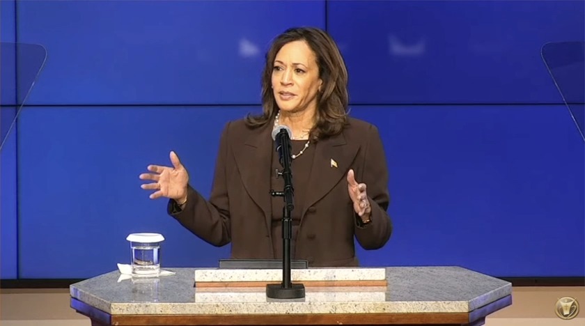 Vice President Harris at Philadelphia church service: “I see faith in action everywhere I go. I see a nation determined to turn the page. I see Americans who are ready to bend the arc of history toward justice… When I think about the days ahead and the God we serve, I am confident that His power will work through us, because we were born for a time such as this”