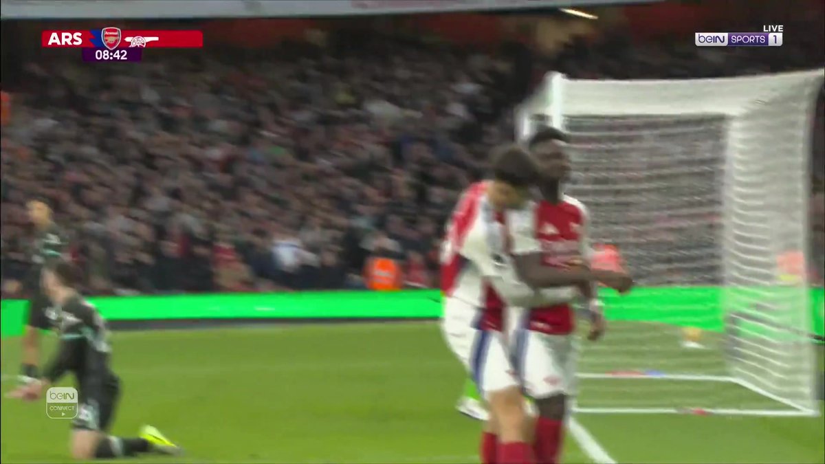ساكا يفتتح التسجيل مبكرا #الدوري_الإنجليزي #premierleague