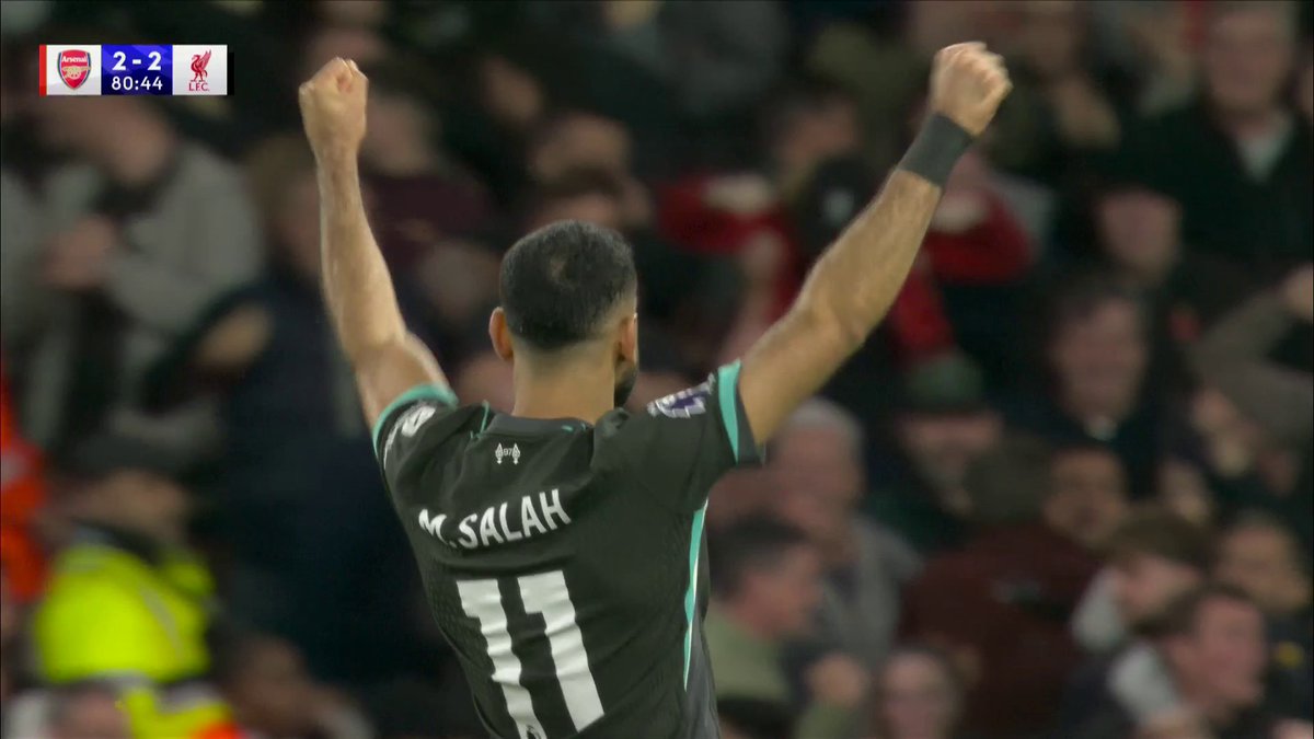 Mo Salah finds the equaliser for Liverpool! 🔴