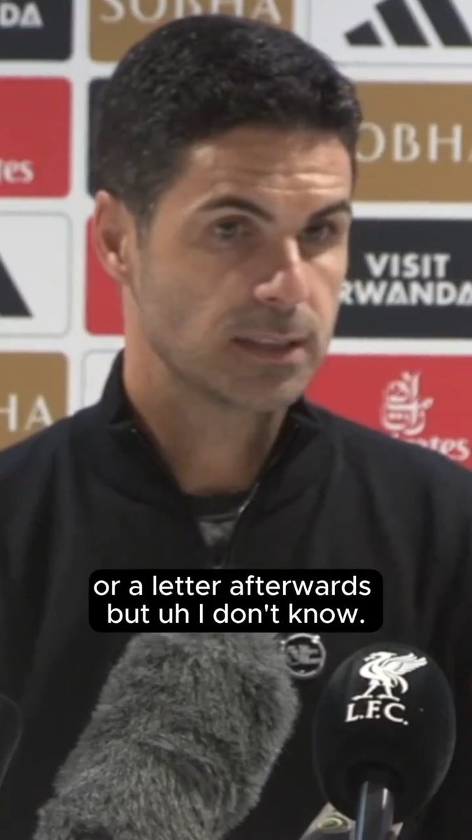 🗣️ Mikel Arteta on the referee blowing the whistle before Arsenal’s winner: “I’m sure we'll have clarity or a letter afterwards…” 😡