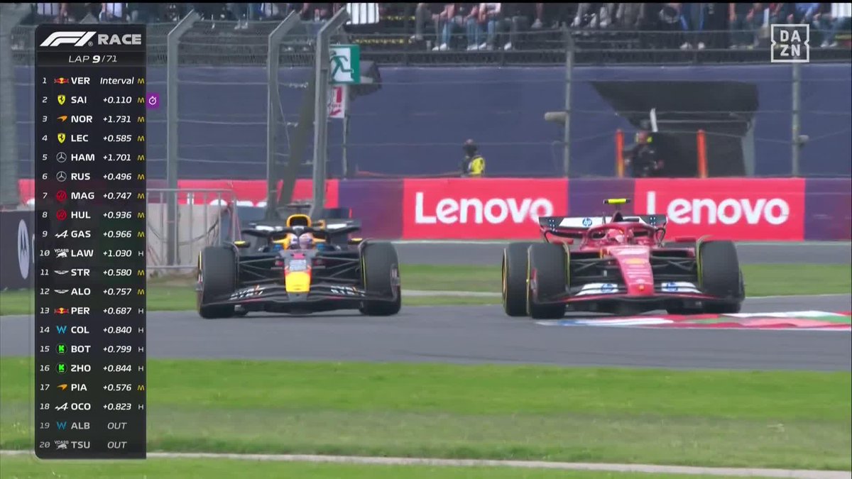 YO AQUÍ HE VENIDO A GANAR 🔥🔥🔥🔥 CARLOS SAINZ Y SU PEDAZO DE ADELANTAMIENTO A MAX VERSTAPPEN PARA PONERSE LÍDER #MexicoDAZNF1 🇲🇽