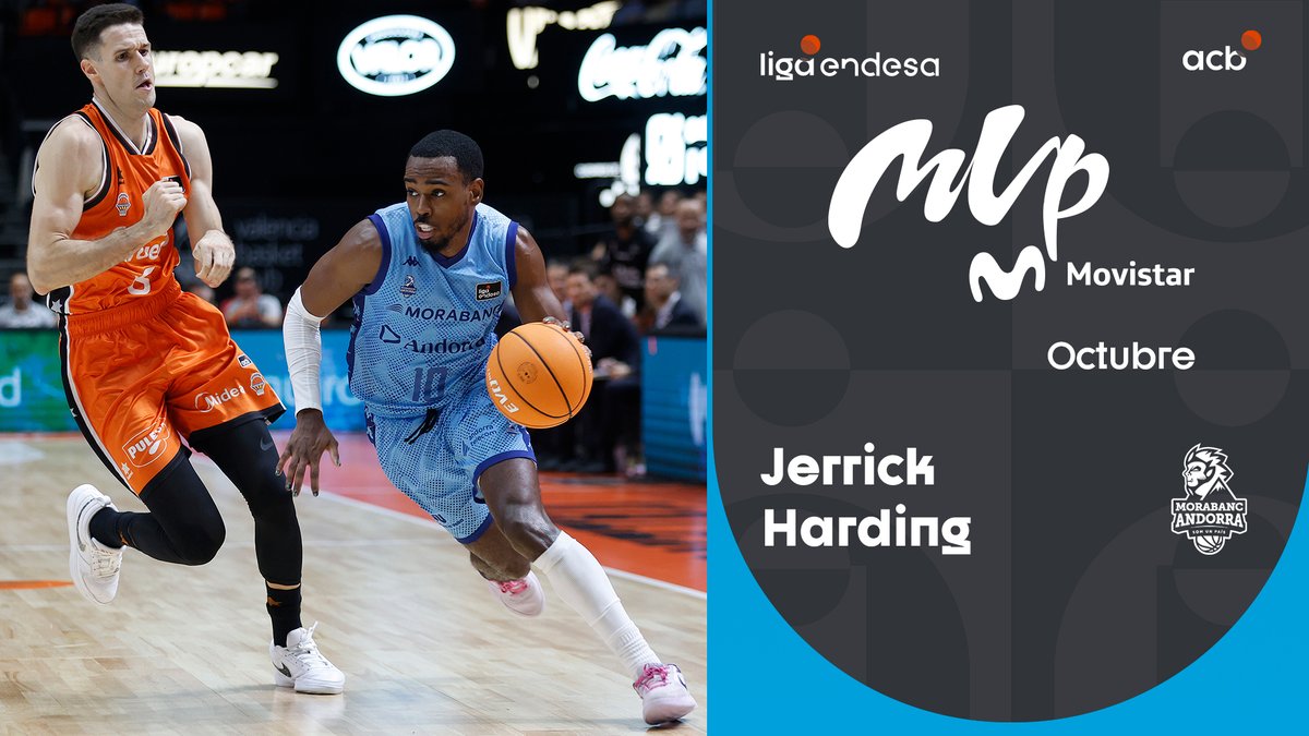 Es un mete puntos de profesión capaz de incendiar cualquier partido con su talento 🔥 Y ha arrancado la #LigaEndesa con la mecha encendida para acabar siendo... 🏆 ¡JERRICK HARDING, #MVPMovistar del mes de OCTUBRE! Movistar España | #LigaEndesa MoraBanc Andorra