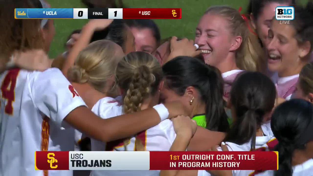 The moment USC Women's Soccer clinched their first outright conference title in program history โ๏ธ #B1GWSoccer
