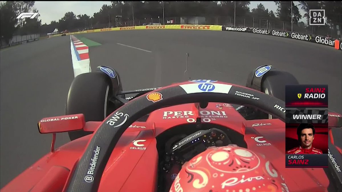 Carlos Sainz se convierte en el primer piloto local en ganar en el GP del Virreinato de Nueva España. ¡IMPERIO! #F1