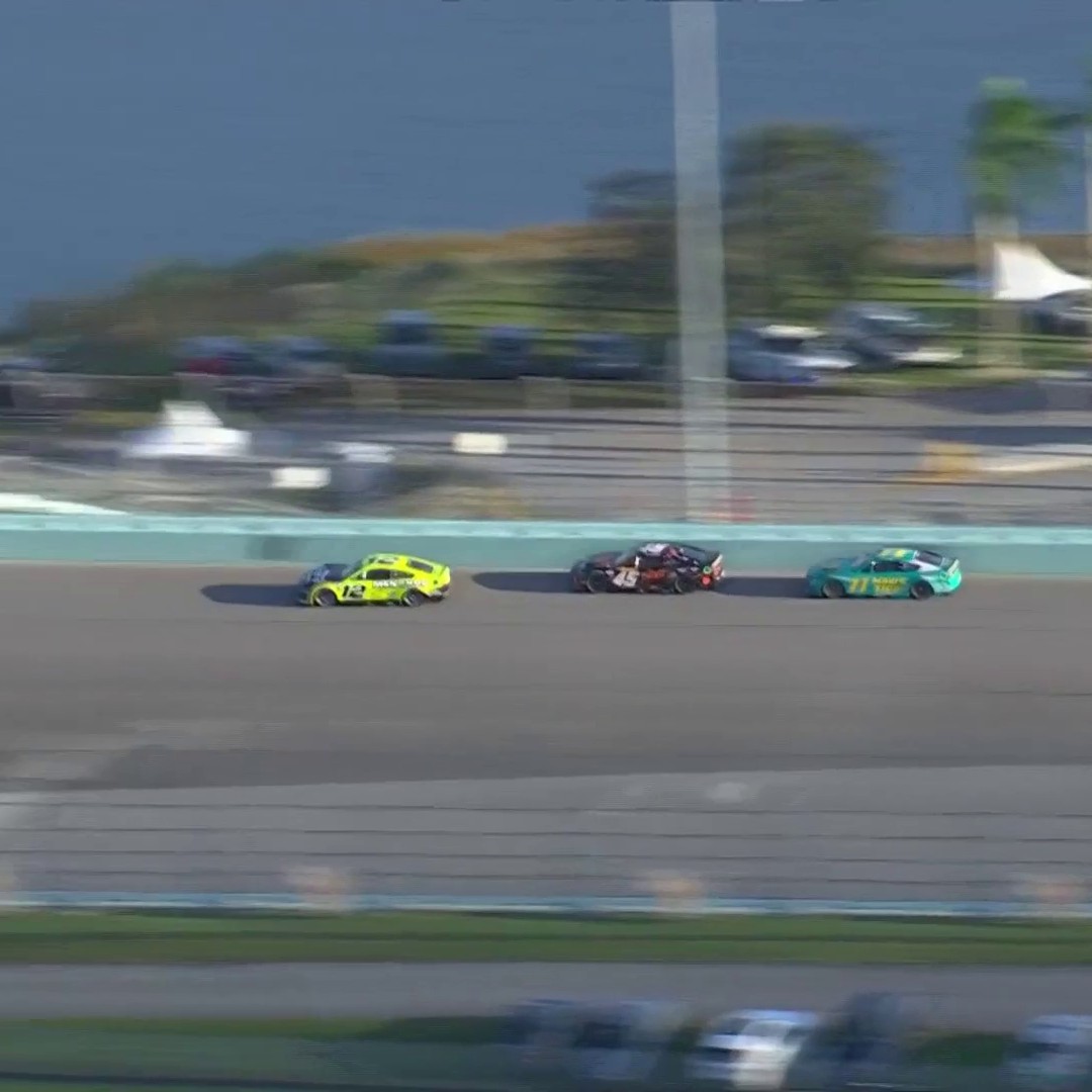 WHAT A WILD FINAL TWO LAPS AT HOMESTEAD-MIAMI. Relive the battle for the win between Tyler Reddick, Ryan Blaney and Denny Hamlin for a spot in the NASCAR championship race.