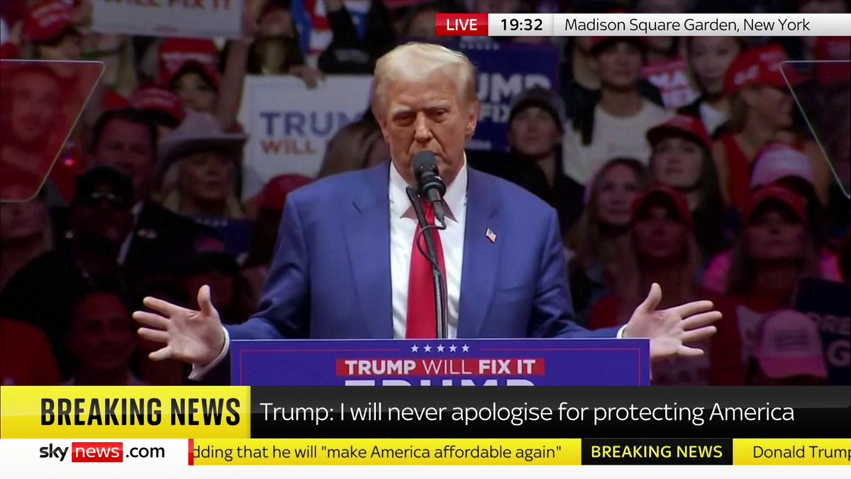 Trump again backs death penalty for 'any migrant who kill US citizen' 📺 Sky 501, Virgin 602, Freeview 233 and YouTube
