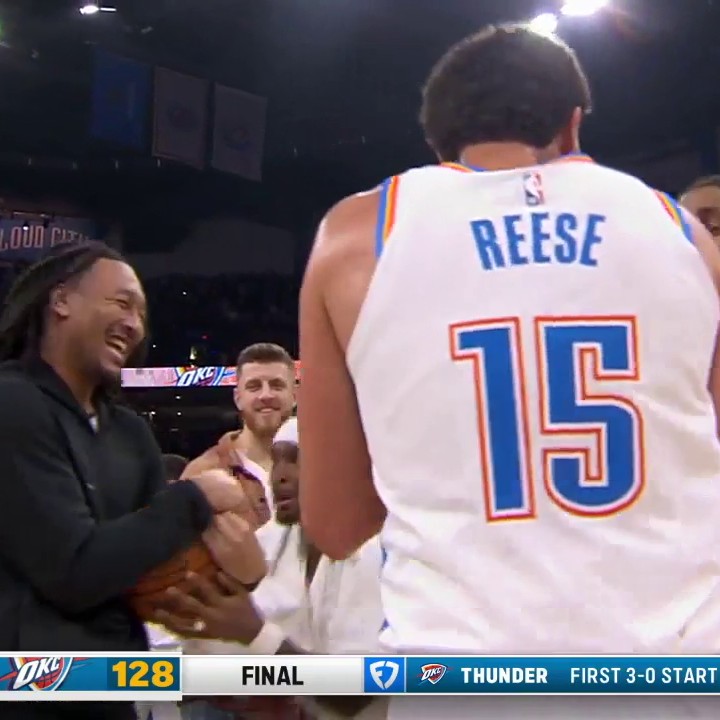 Shai making sure the guys got the game ball for Alex Reese is so cool. He just gets it.