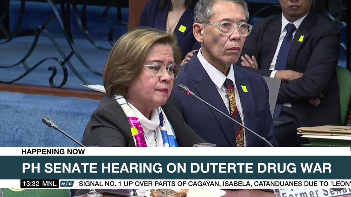 Former Senator Leila de Lima recalls her own "persecution" for opposing the Duterte administration's drug war during the Senate hearing on Monday. "Halos araw-araw minumura, pinapahiya, deprived of my honor... Nag-file sila ng gawa-gawang kaso para ako ay mapatahimik," she said.