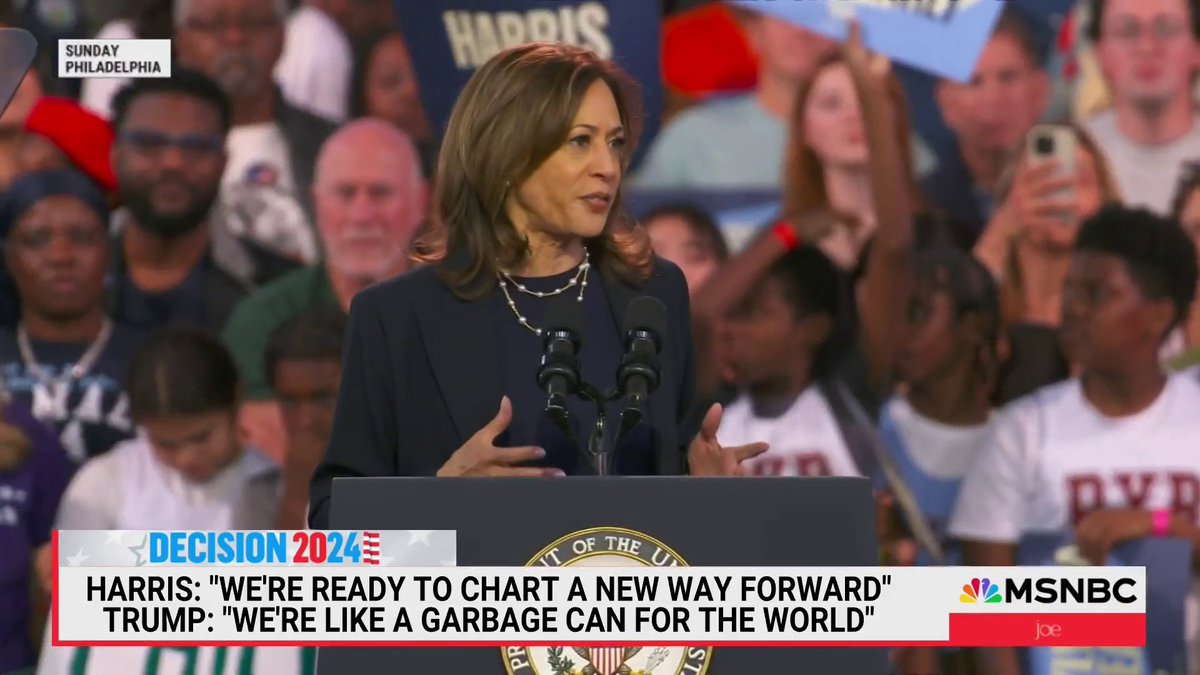 Harris: "We're ready to chart a new way forward" Trump: "We're like a garbage can for the world"